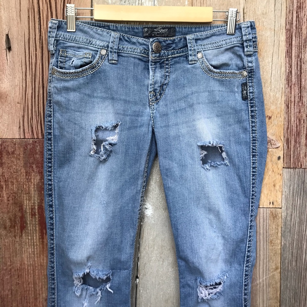 Distressed Silver Jeans 29/29